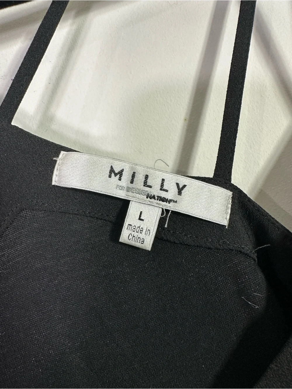 Milly for Design Nation Black Spaghetti Strap V-Neck Jumpsuit